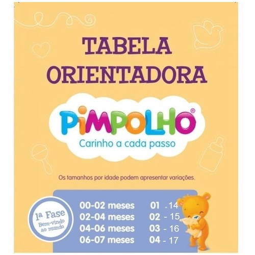 Tabela de tamanho sapato clearance pimpolho