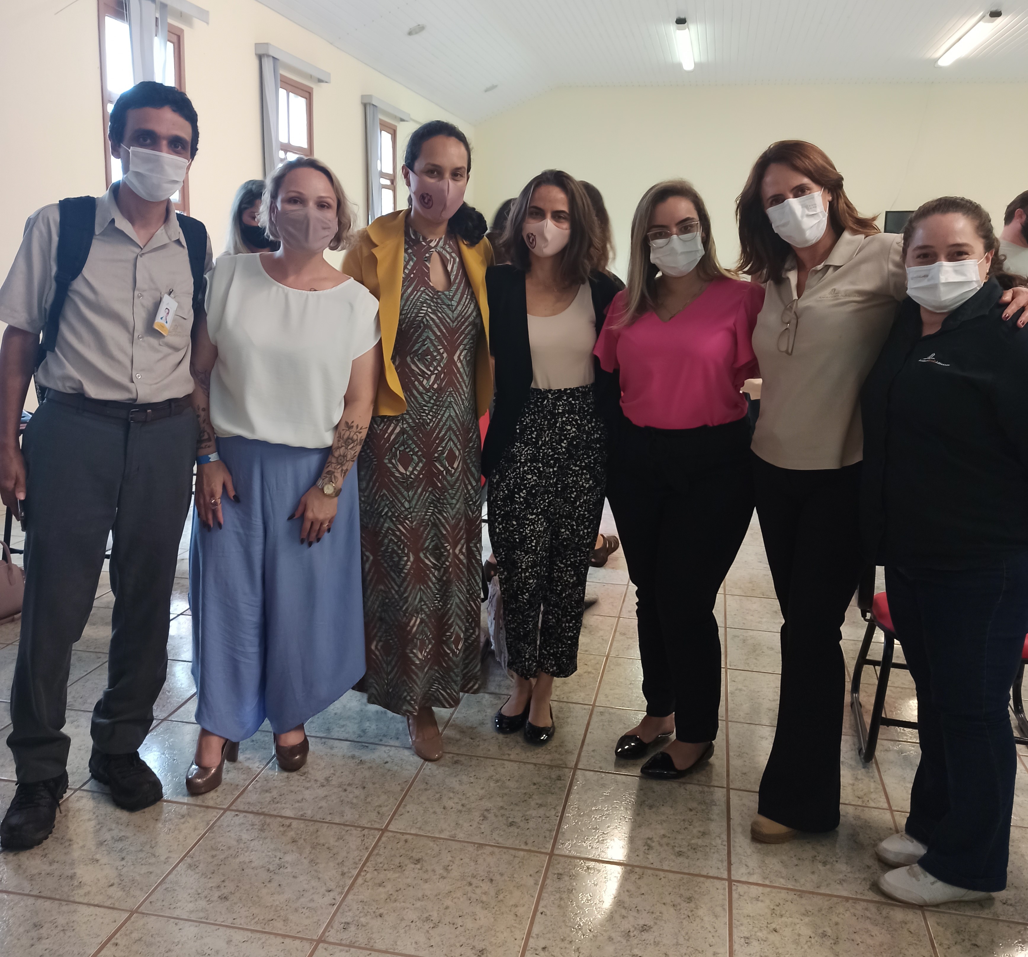 Equipe da AngloGold Ashanti, Incubadora e Compre de uma Mãe: Thiago, Letícia, Milena, Karen, Ketrin, Maria Letícia e Clarissa