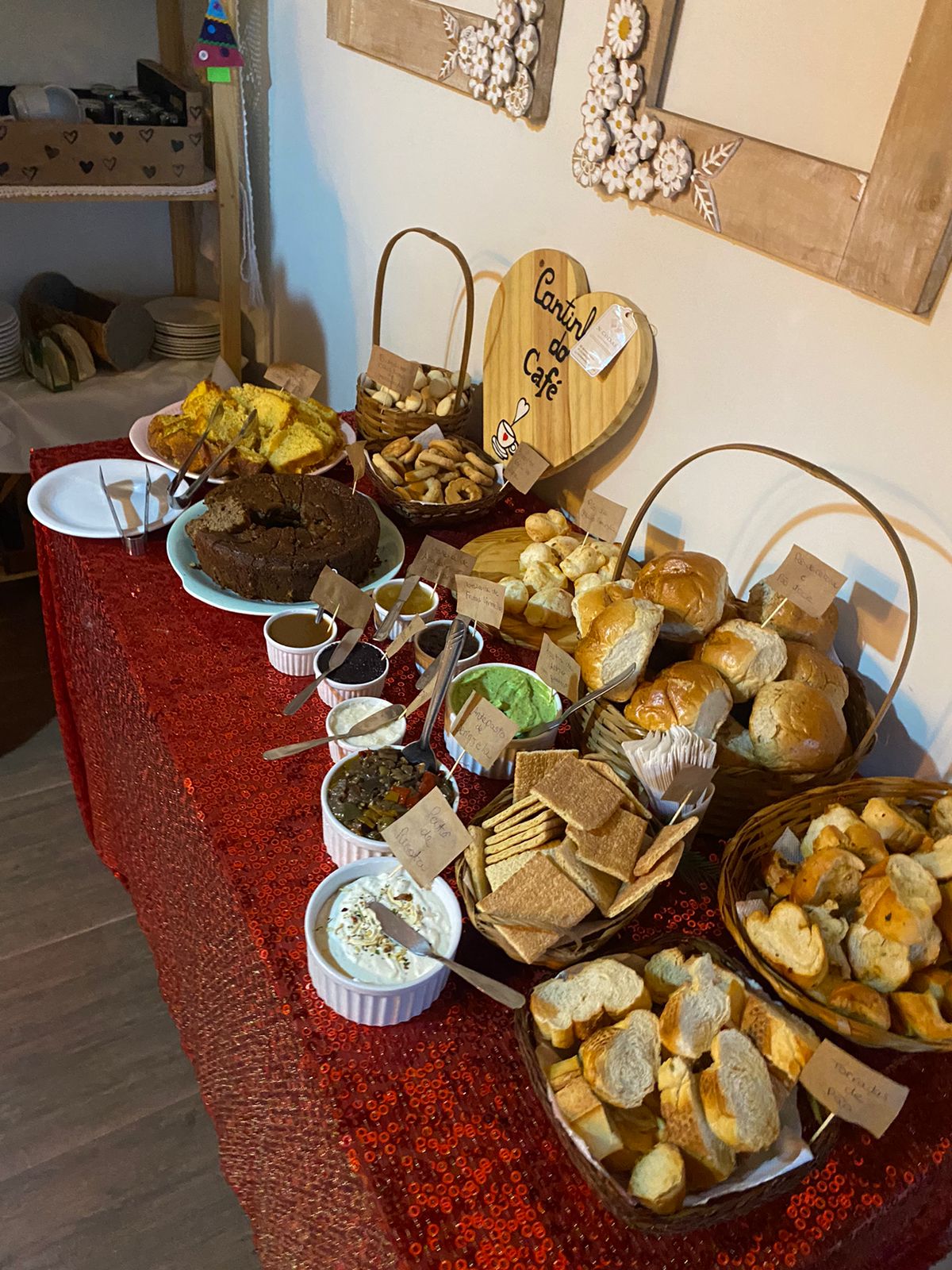 O coffee break preparado com muito carinho pela equipe da A Casa